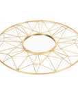 32" Gold Metal Round Accent Mirror