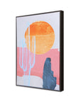 Wild Badlands Hand Painted Black Floater Frame Wall Art
