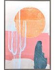 Wild Badlands Hand Painted Black Floater Frame Wall Art