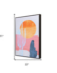 Wild Badlands Hand Painted Black Floater Frame Wall Art