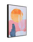Wild Badlands Hand Painted Black Floater Frame Wall Art