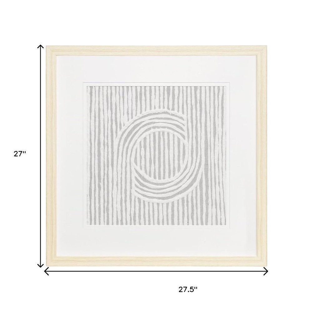 Zinnia II Brown Shadowbox Minimalistic Wall Art