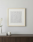 Zinnia II Brown Shadowbox Minimalistic Wall Art