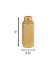 5" Gold Distressed Aluminum Tabletop Taper Candle Holder