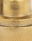 5" Gold Distressed Aluminum Tabletop Taper Candle Holder