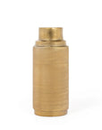 5" Gold Distressed Aluminum Tabletop Taper Candle Holder
