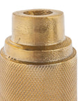 5" Gold Distressed Aluminum Tabletop Taper Candle Holder