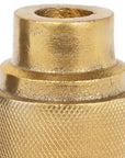 5" Gold Distressed Aluminum Tabletop Taper Candle Holder