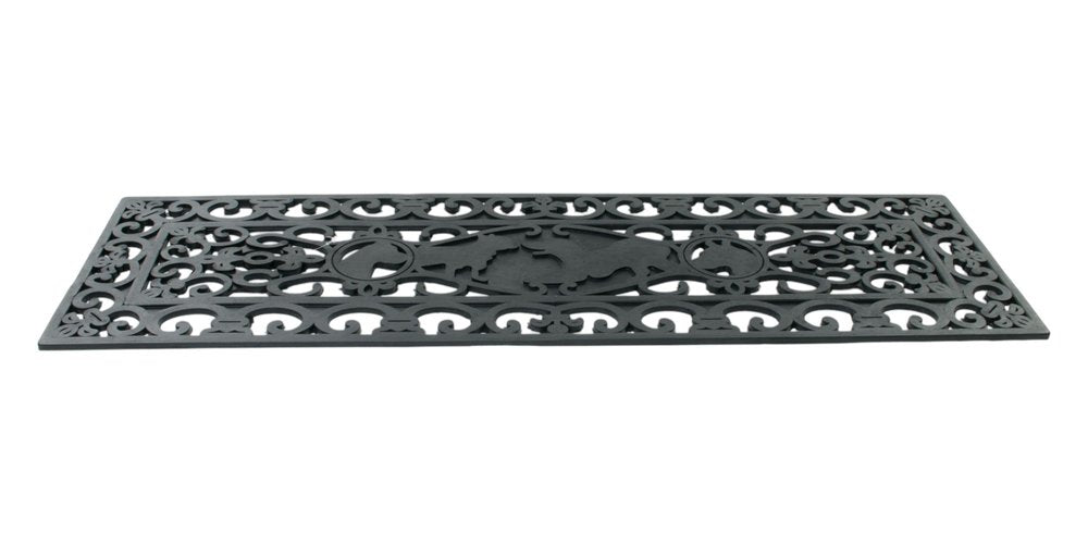 9" X 30" Black Rubber Dog Outdoor Door Mat