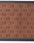 24" X 36" Brown Synthetic Fiber Abstract Outdoor Door Mat