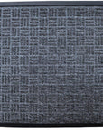 24" X 36" Gray Synthetic Fiber Abstract Outdoor Door Mat