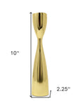 10" Gold Stainless Steel Tabletop Taper Candlestick