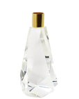8" Clear And Gold Geo Faceted Crystal Tabletop Taper Candlestick