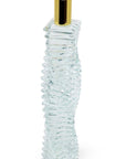 12" Clear And Gold Twisted Crystal Tabletop Taper Candlestick