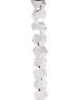 11" Clear And Silver Geo Stacks Crystal Tabletop Taper Candlestick
