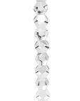11" Clear And Silver Geo Stacks Crystal Tabletop Taper Candlestick