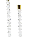 11" Gold Abstract Crystal Tabletop Wedding Taper Candlestick