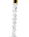 11" Gold Abstract Crystal Tabletop Wedding Taper Candlestick