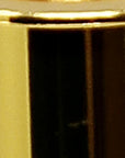 14" Clear And Gold Geo Stacks Crystal Tabletop Taper Candlestick