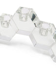 5" Clear Crystal Geometric Tabletop Candelabra Candle Holder