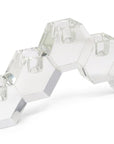 5" Clear Crystal Geometric Tabletop Candelabra Candle Holder