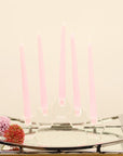 5" Clear Crystal Geometric Tabletop Candelabra Candle Holder