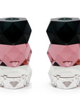 5" Black Abstract Crystal Tabletop Wedding Taper Candlestick