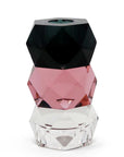 5" Black Abstract Crystal Tabletop Wedding Taper Candlestick
