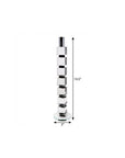 15" Silver Clear And Black Crystal Tabletop Taper Candlestick