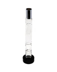 11" Silver Clear And Black Crystal Tabletop Taper Candlestick