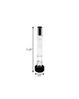 11" Silver Clear And Black Crystal Tabletop Taper Candlestick