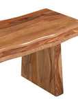 Six Piece Brown Solid Wood Dining Set with Four Chairs