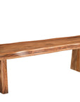 Six Piece Brown Solid Wood Dining Set with Four Chairs