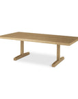 55" Natural Solid Wood Double Pedestal Coffee Table