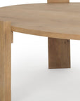 48" Natural Solid Wood Oval Coffee Table