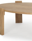48" Natural Solid Wood Oval Coffee Table