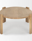 48" Natural Solid Wood Oval Coffee Table