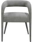 Five Piece Dark Brown Round Solid Wood Dining Set with Four Chairs