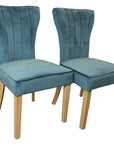 Five Piece Natural Round Solid Wood Dining Set with Four Chairs
