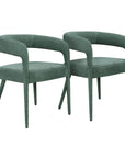Five Piece Dark Brown Round Solid Wood Dining Set with Four Chairs