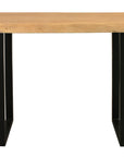 47" Natural and Black Solid Wood and Metal Live Edge Console Table