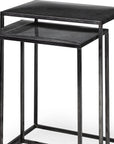 Set of Two Black Iron Nested Tables