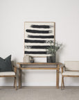 54" Brown Solid Wood Distressed Console Table