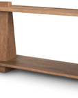 67" Brown Solid Wood Solid Console Table With Shelf