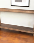 67" Brown Solid Wood Solid Console Table With Shelf