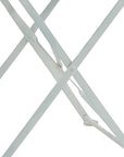 Set of Two White Aluminum Outdoor Folding Dining Chairs