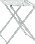 Set of Two White Aluminum Outdoor Folding Dining Chairs