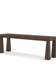 60" Dark Brown Solid Wood Bench