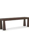 60" Dark Brown Solid Wood Bench