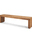 69" Natural and Brown Wood Distressed Reclaimed Wood Bench